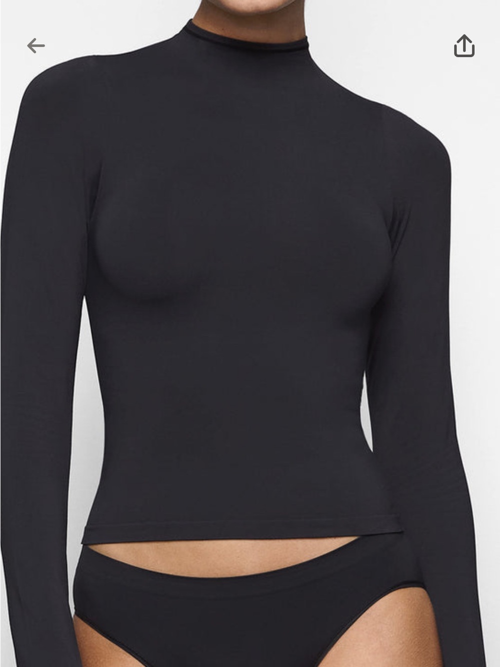 Skims soft smoothing seamless long sleeve shirt